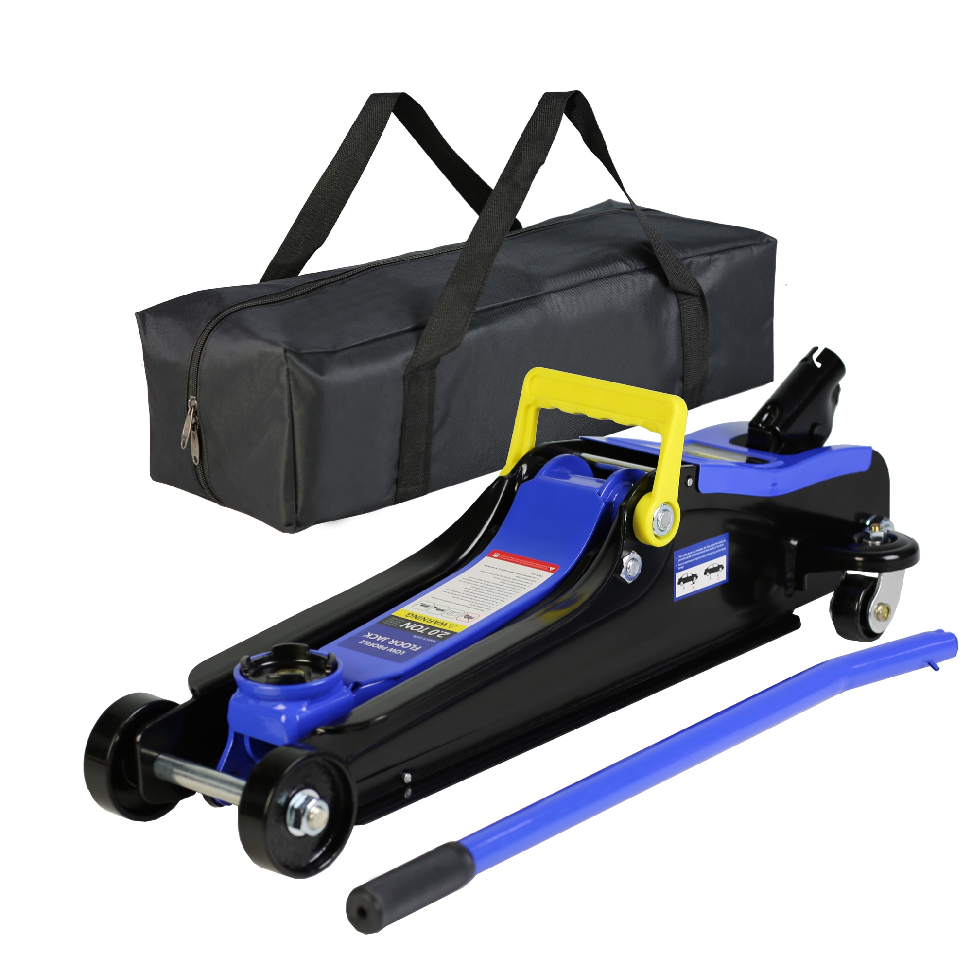 Blue 2-Ton Steel Hydraulic Low profile floor jack