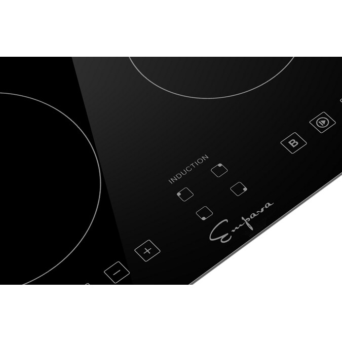 Empava 24-in 4 Burners Black Induction Cooktop with Bridge Element - Image 4
