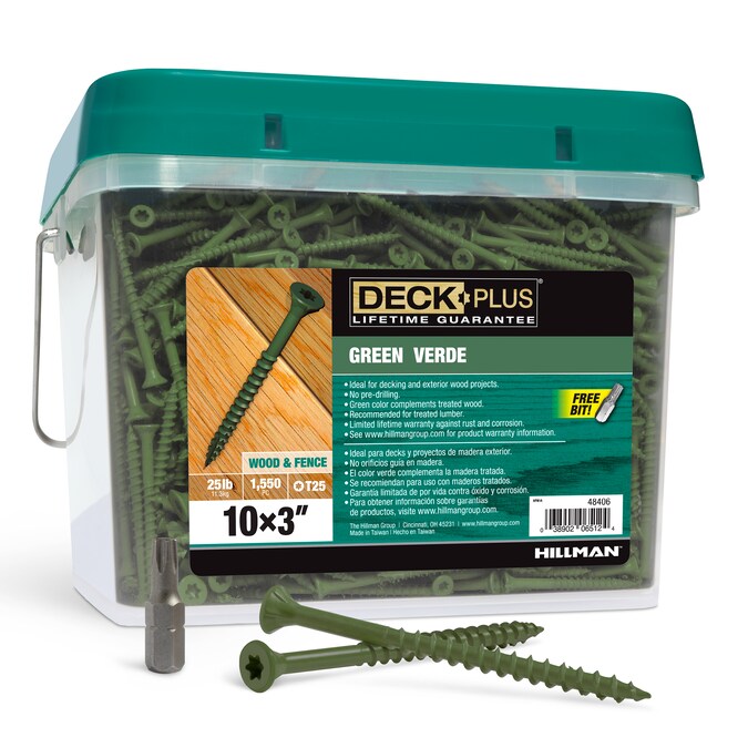 Deck Plus #10 x 3-in Wood To Wood Deck Screws (1550-Per Box)