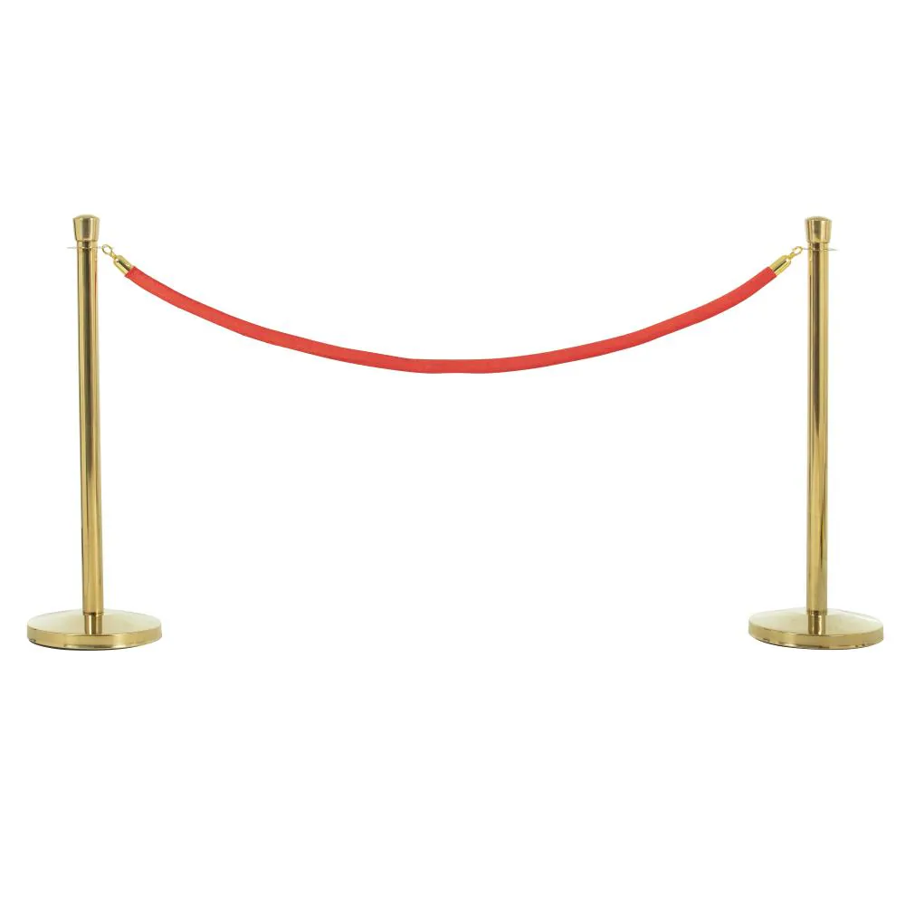 Premier Brass Stanchions W/Red Velvet Rope