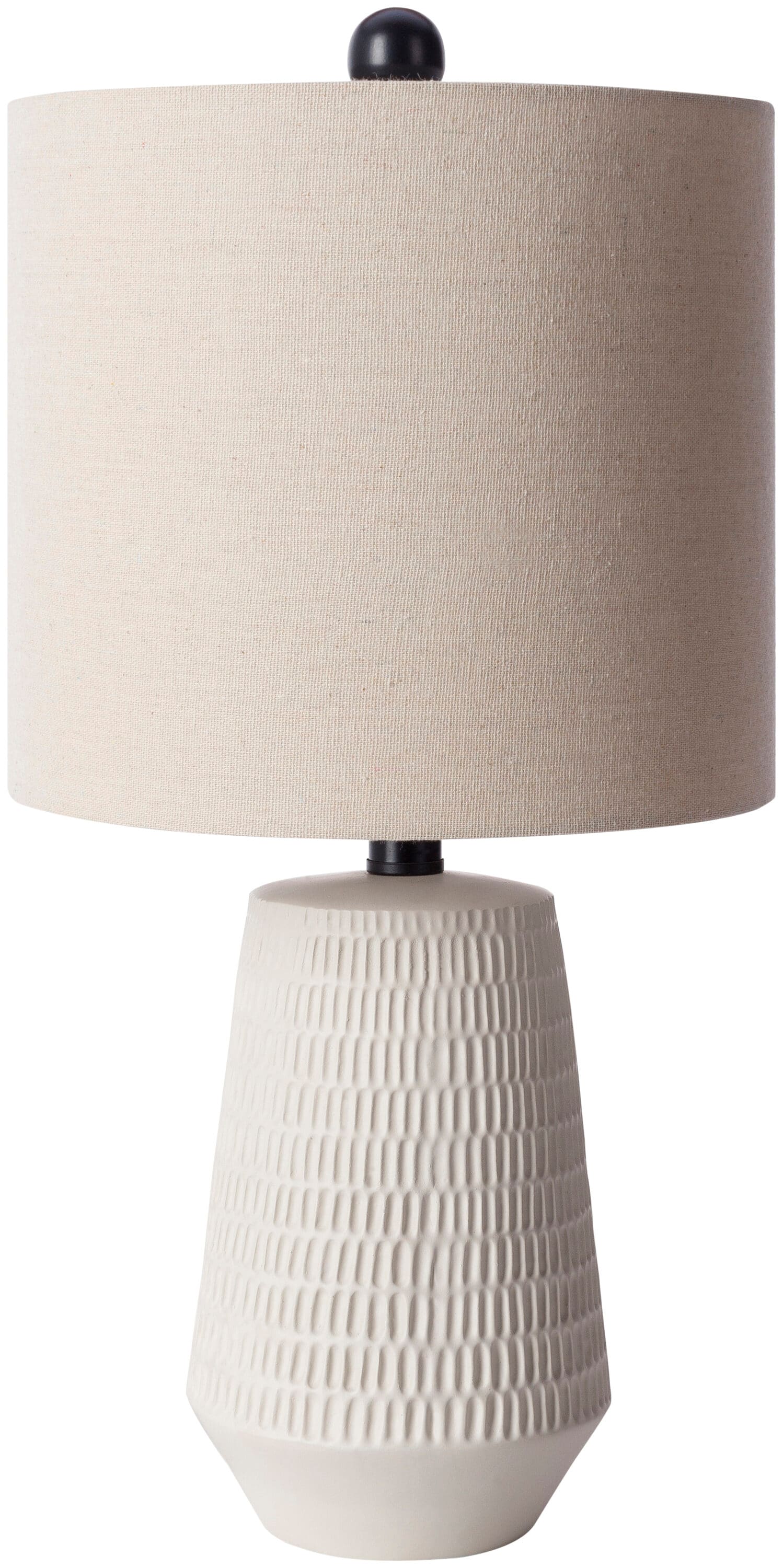 Leipzig 16.12-in Cream On/Off switch Table Lamp with Linen Shade