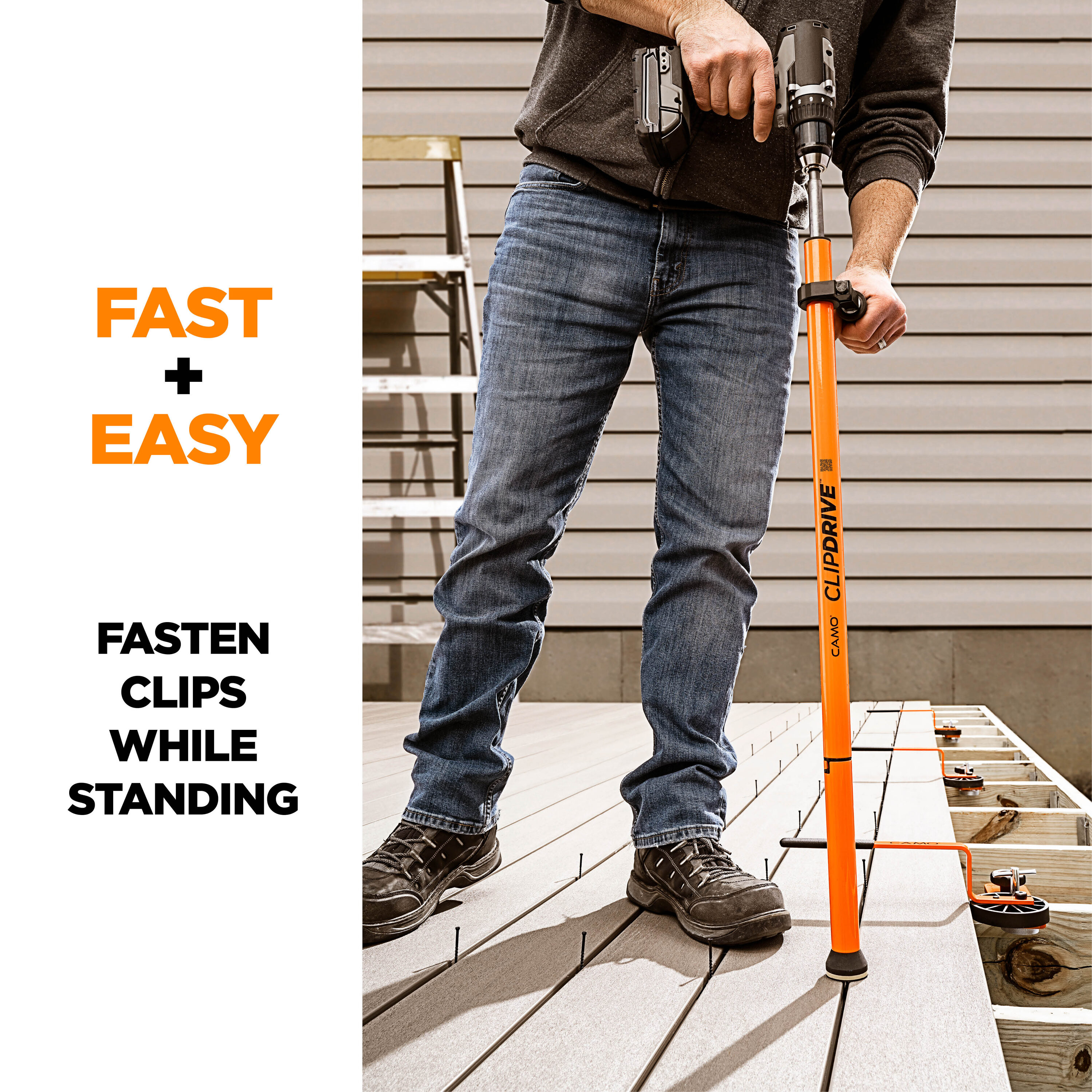 ClipDRIVE Stand-Up Decking Tool for Edge Hidden Deck Clips Drill guide - Image 2