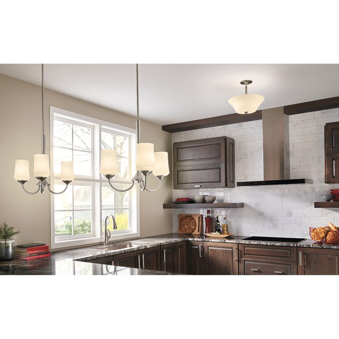 Kichler Aubrey 1-Light Brushed Nickel Semi mount light - Image 3