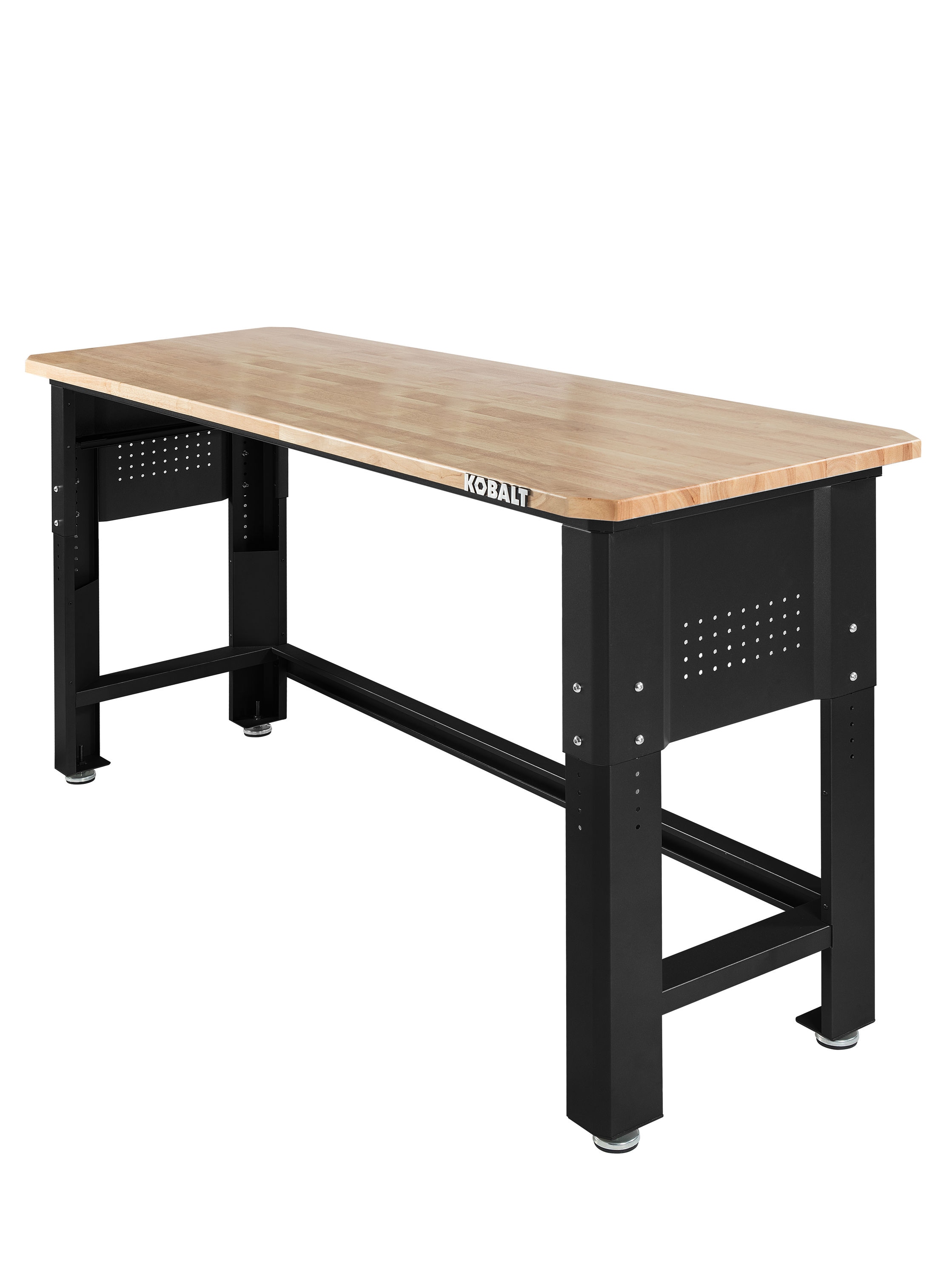72-in L x 40.8-in H Black Wood Adjustable Height Work Bench