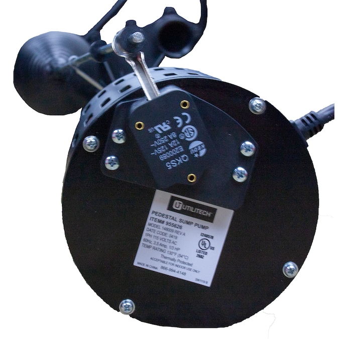 Utilitech 1/3-HP 58-GPM Thermoplastic Pedestal Sump Pump - Image 4