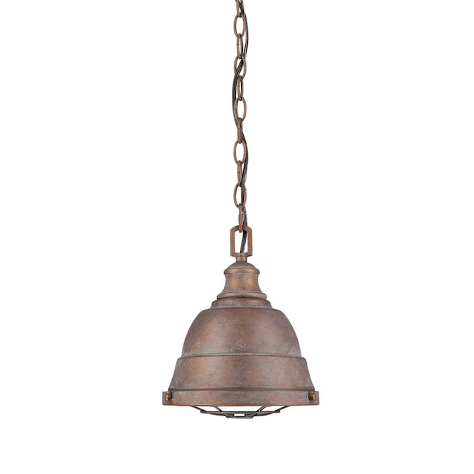 Golden Lighting Bartlett CP Copper Patina Transitional Dome Mini Hanging Mini