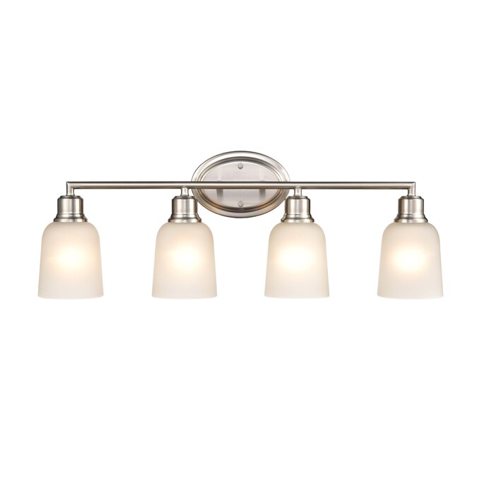 Millennium Lighting Amberle 28-in 4-Light Brushed Nickel Traditional Vanity Light