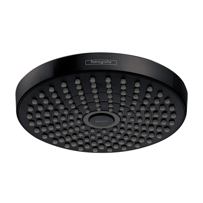 Hansgrohe Croma Select S Matte Black 7.375-in Round Fixed Rain Shower Head 2.5-GPM (9.5-LPM)