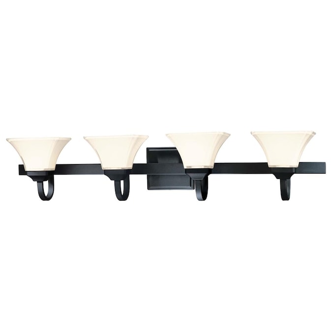Minka Lavery Agilis 43-in 4-Light Matte Black Modern/Contemporary Vanity Light Bar