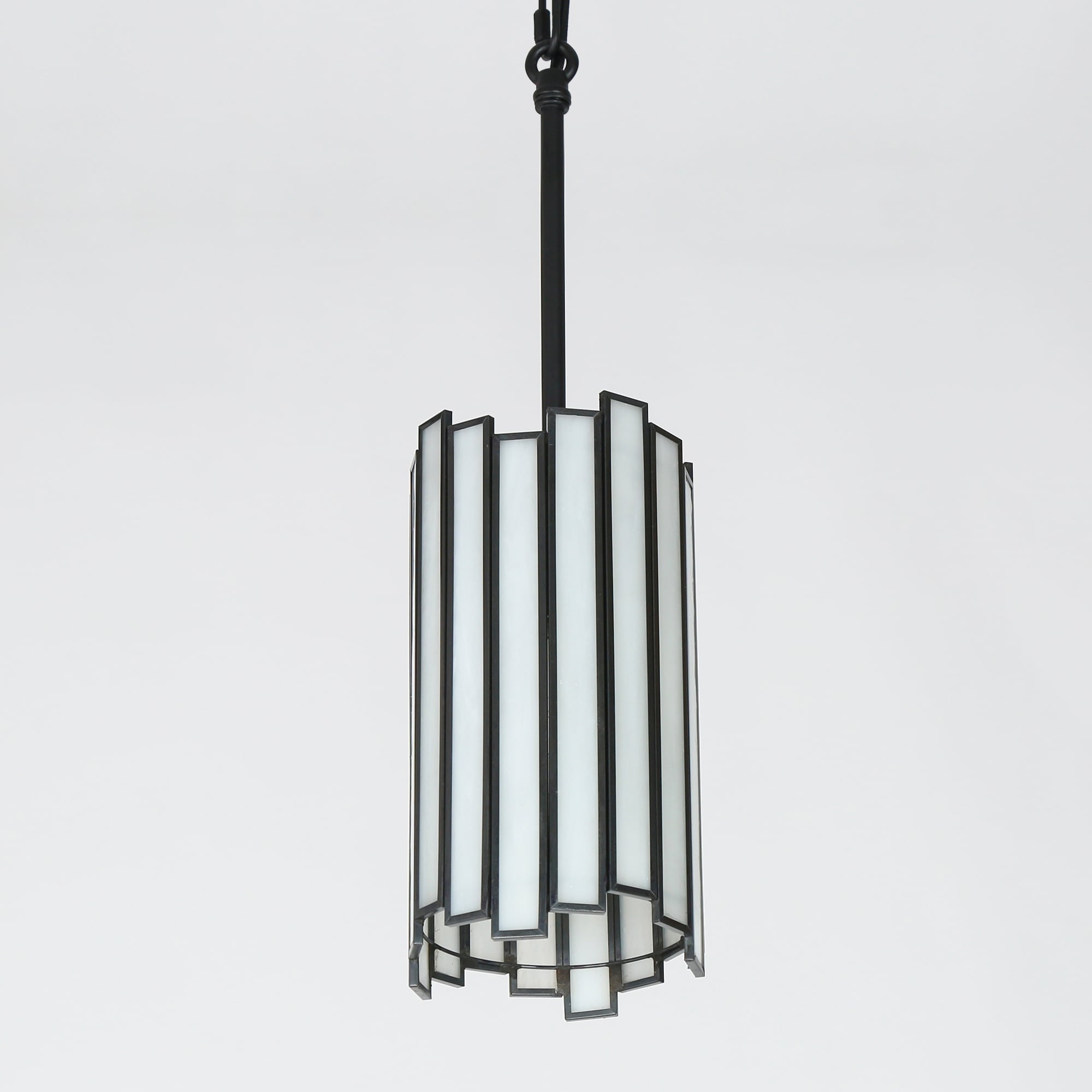 Hemaaolay 1 -Light Matte Black and White Art Glass Modern/contemporary Art glass Geometric Mini Hanging Pendant light - Image 8