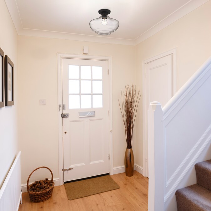 Designers Fountain Emma 1-Light 12-in Matte Black Semi mount light