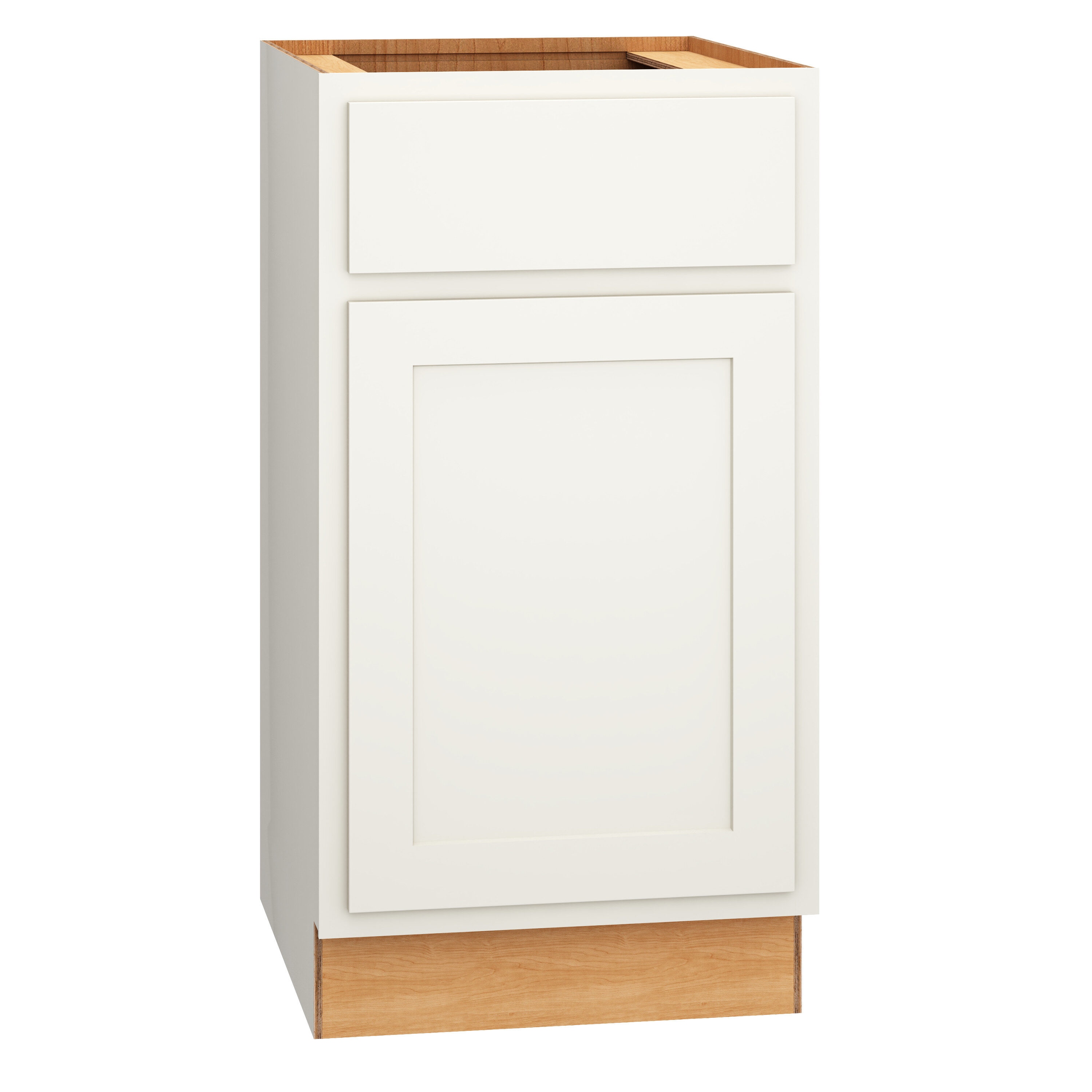 Jamestown 18-in White Partial Overlay Bathroom Vanity Base Cabinet without Top