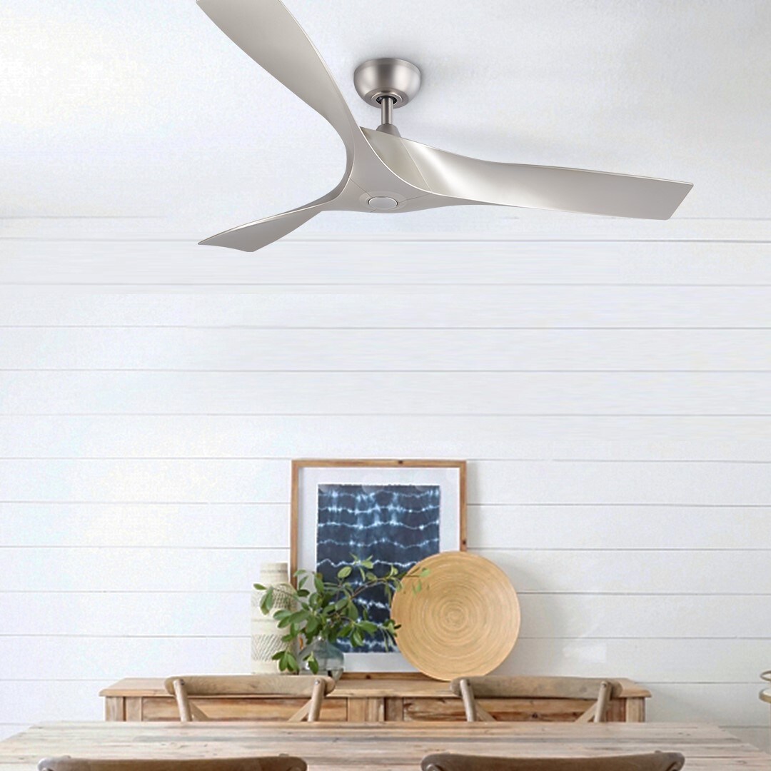 52-in Brushed Nickel with Brushed Nickel Blades Ceiling Fan Without Light - Remote Included ( 3 -Blade ) - Image 9