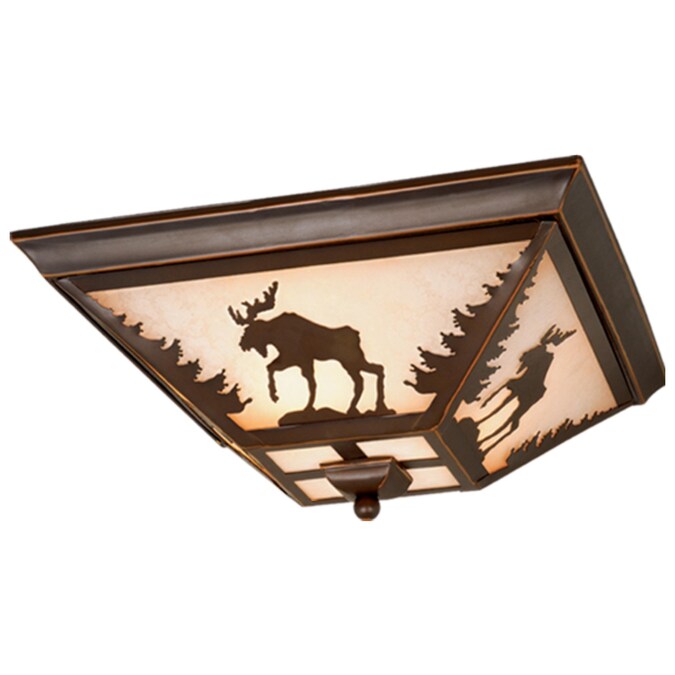 Cascadia Yellowstone 3-Light Oil-Rubbed Bronze Flush Mount Light