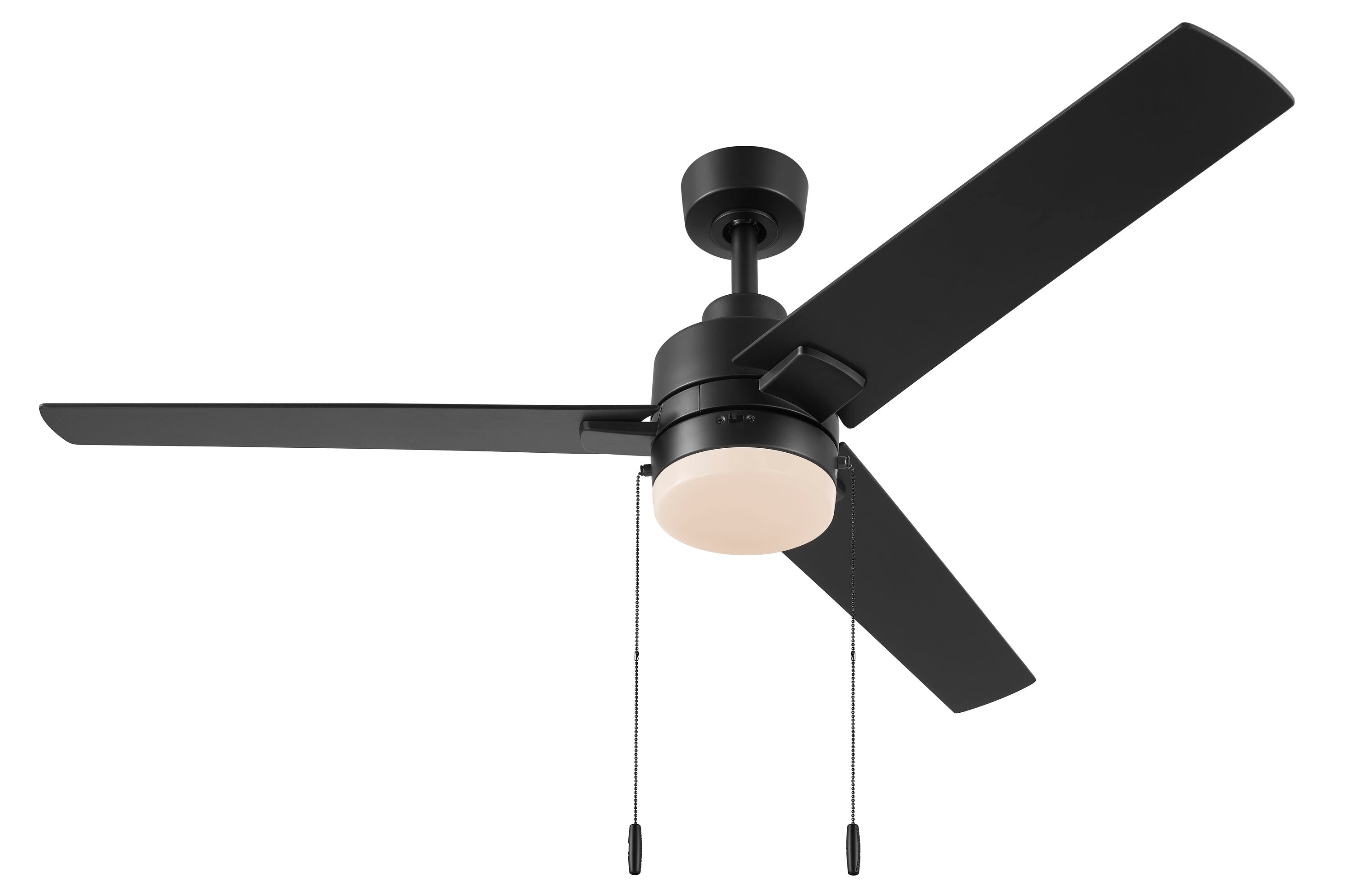 Brinson 52-in Integrated LED Black with Black/Dark Gray Walnut Blades Ceiling Fan With Light ( 3 -Blade ) - Image 4