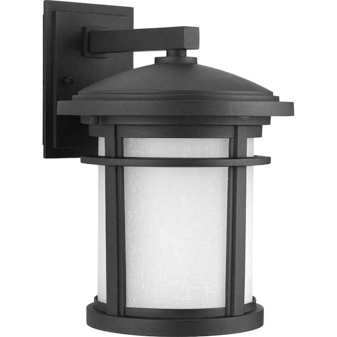 Progress Lighting Wish 1-Light 12.5-in H Black Dark Sky Outdoor Wall Light