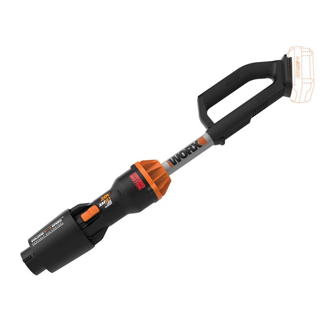 WORX Power Share Leafjet 20-volt 410-CFM 130-MPH Battery Handheld Leaf Blower (Battery and Charger Not Included)
