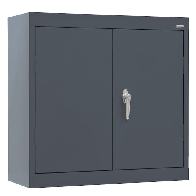 Sandusky 30-in W x 26-in H x 12-in D Wall-mounted Steel Garage Cabinet in Gray