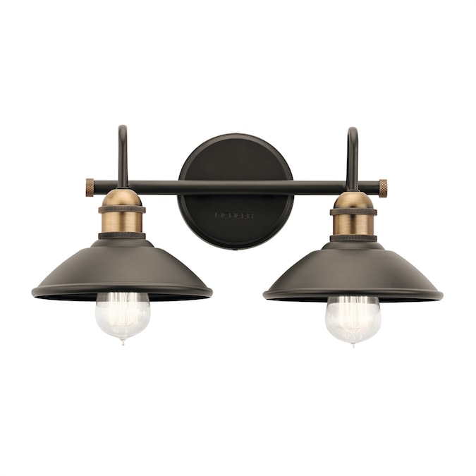 Kichler Clyde 16.75-in 2-Light Antique Bronze Transitional Vanity Light
