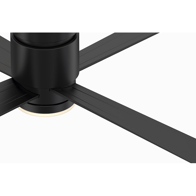 Fanimation Kwartet 52-in Black Color-changing Integrated LED Indoor/Outdoor Flush Mount Ceiling Fan with Light and Remote (4-Blade) - Image 4