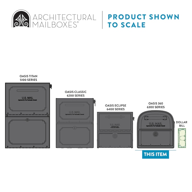 Architectural Mailboxes Post Mount Bronze Metal Large Lockable Mailbox - Image 16