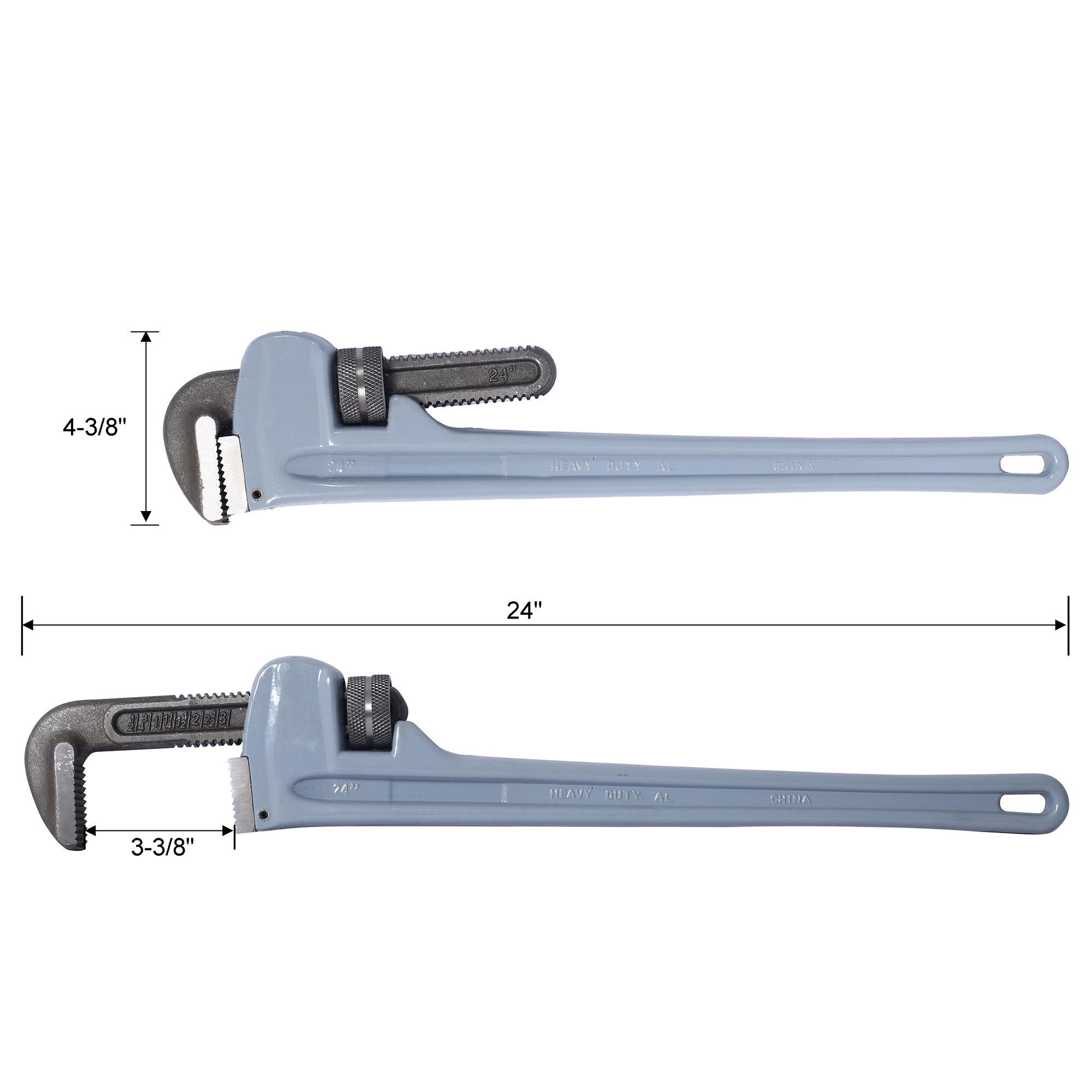 3 -Piece 14-in Aluminum Pipe Wrench Set - Image 4