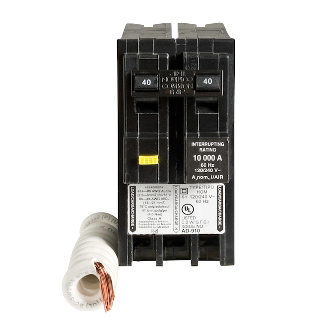 Square D Homeline 40-amp 2-Pole GFCI Circuit Breaker