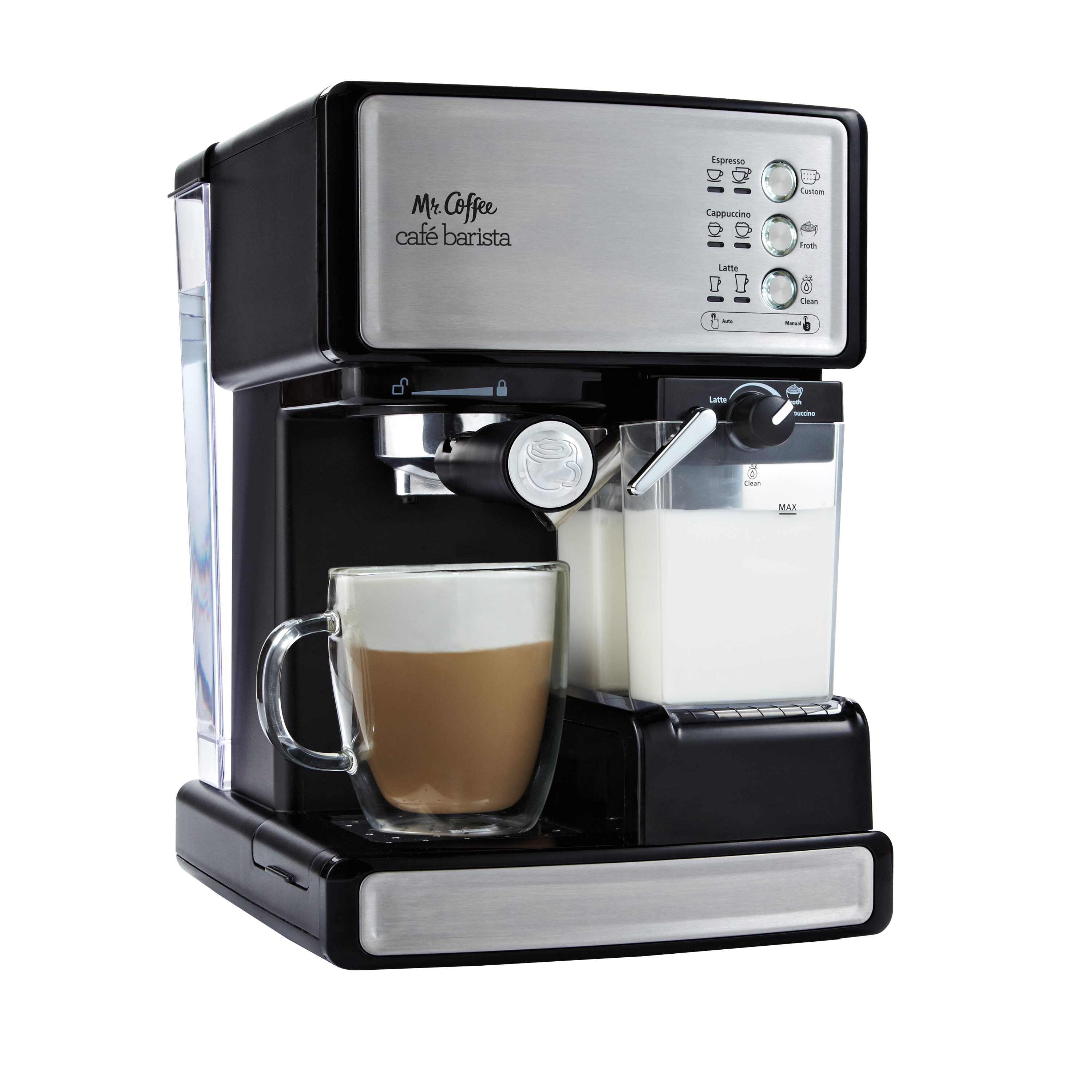 Semi automatic Programmable Espresso Machine with Drip Tray ( Stainless Steel )