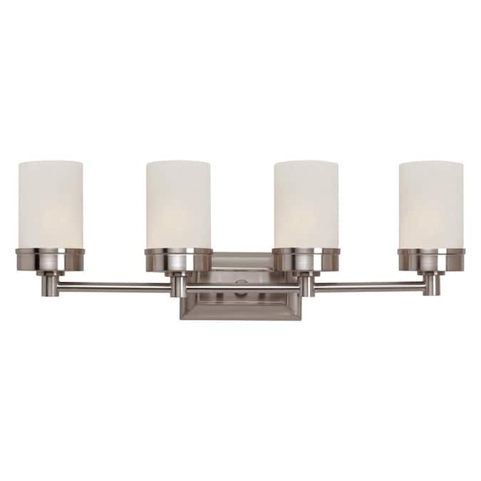 Lucid Lighting 27.5-in 4-Light Brushed Nickel Modern/Contemporary Vanity Light