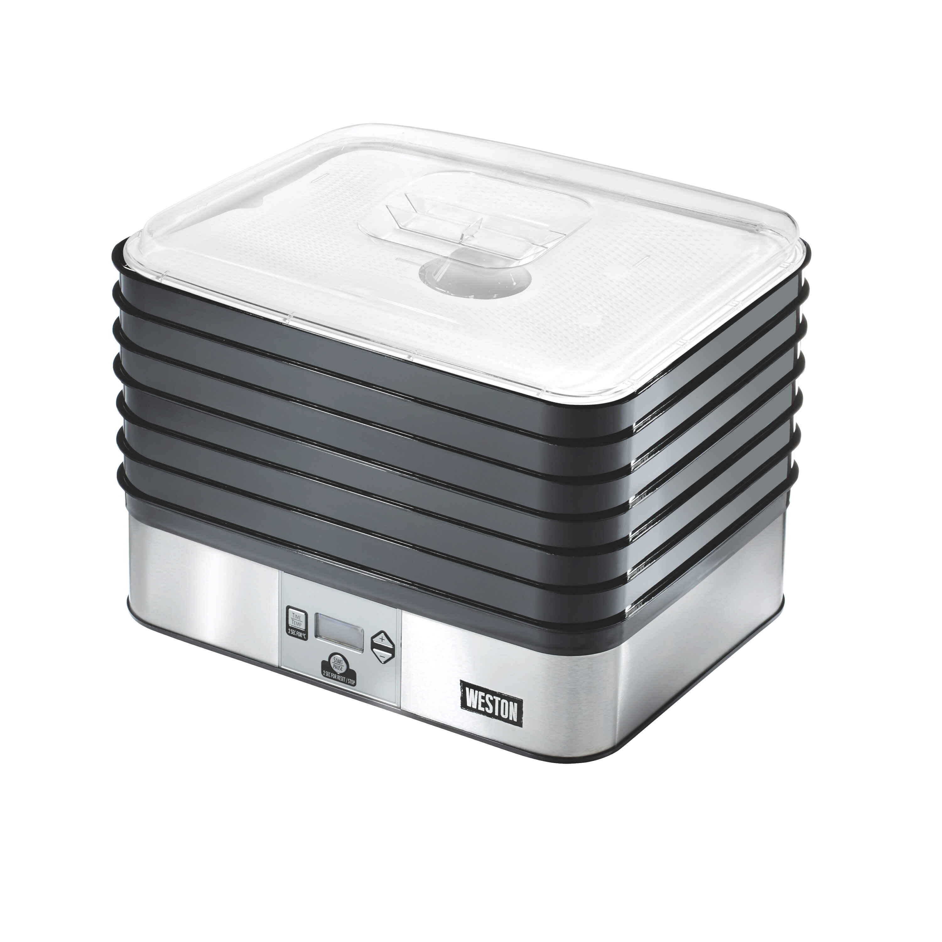 6 -Tray Stainless steel Food dehydrator with Dishwasher Safe Parts ( 800 -Watt )