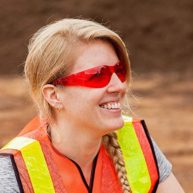 Safe Handler 144-Pack, Crystal Red Polycarbonate Safety Glasses - Image 5