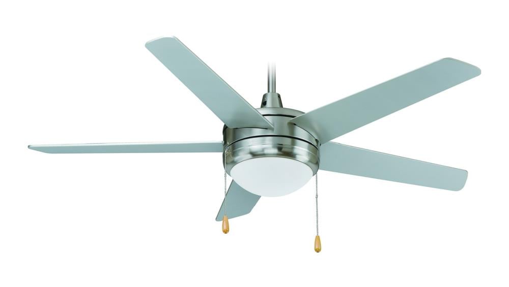 Mirage 50-in Integrated LED Brushed nickel with Brushed nickel Blades Ceiling Fan With Light ( 5 -Blade )