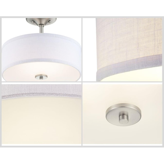 Progress Lighting Inspire LED 1-Light Brushed Nickel Semi Flush Mount Light ENERGY STAR - Image 5