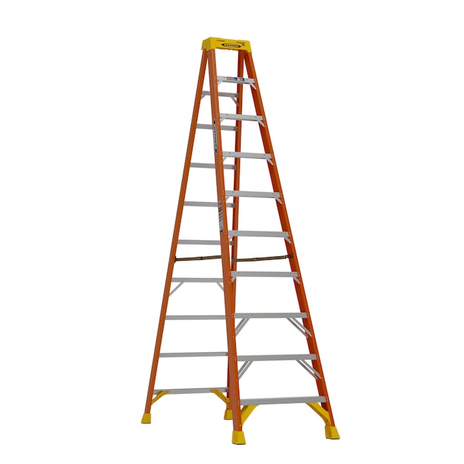 Werner NXT1A 10-ft Fiberglass Type 1A-300-lb Load Capacity Step Ladder