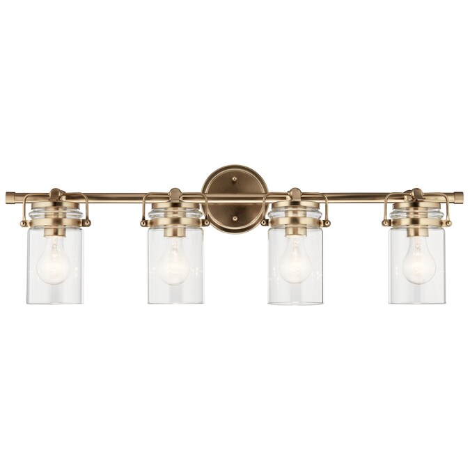 Kichler Brinley 32.5-in 4-Light Gold Vintage Vanity Light - Image 6