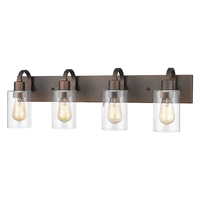 LTMATE JAZAVA 30-in 4-Light Oil-Rubbed Bronze Modern/Contemporary Vanity Light