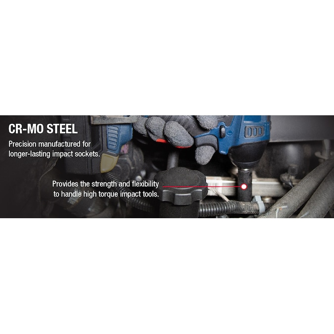 SUNEX TOOLS 80-Piece Standard (SAE) and Metric 3/8-in Drive Set 6-point Impact Socket Set - Image 3