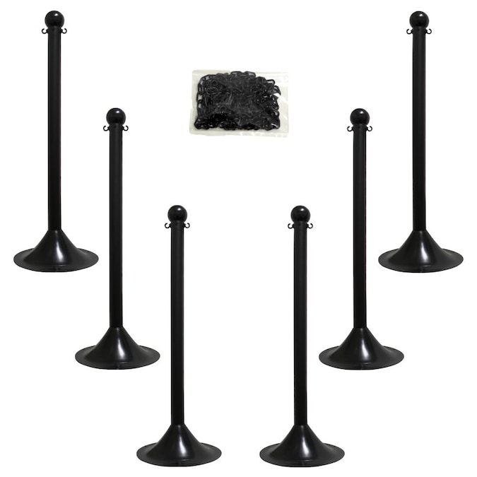 Mr. Chain Black Light Duty Stanchion and Chain Kit