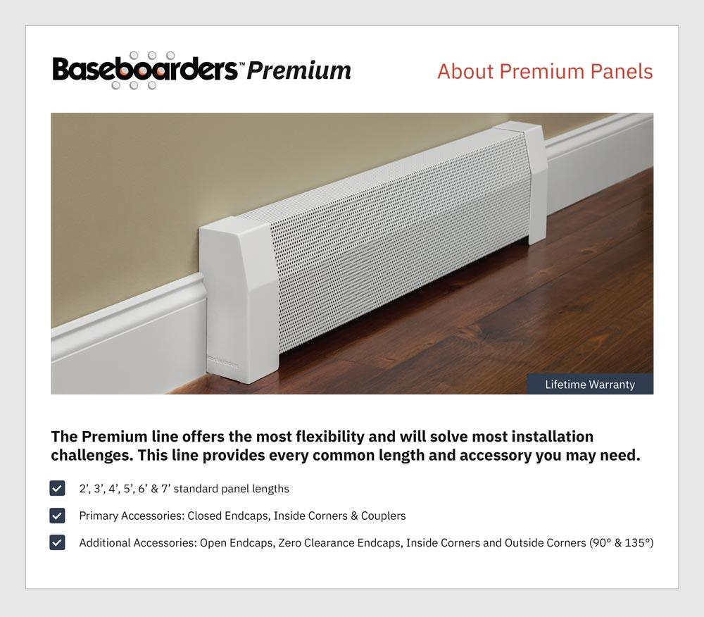 Premium 2-ft Hydronic Slip-on Baseboard Heater Cover - Image 8