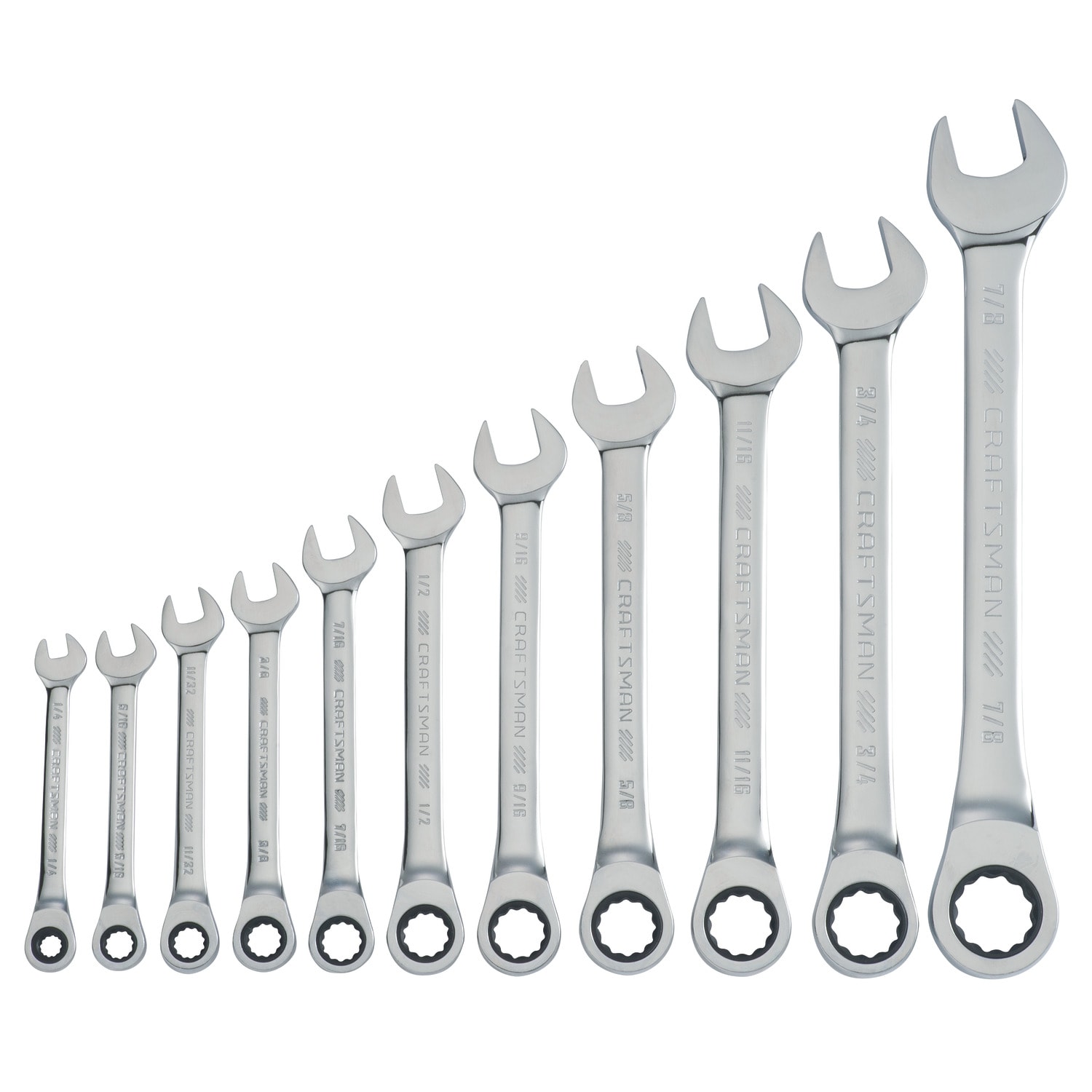 11 -Piece Set Standard (SAE) Ratchet Wrench