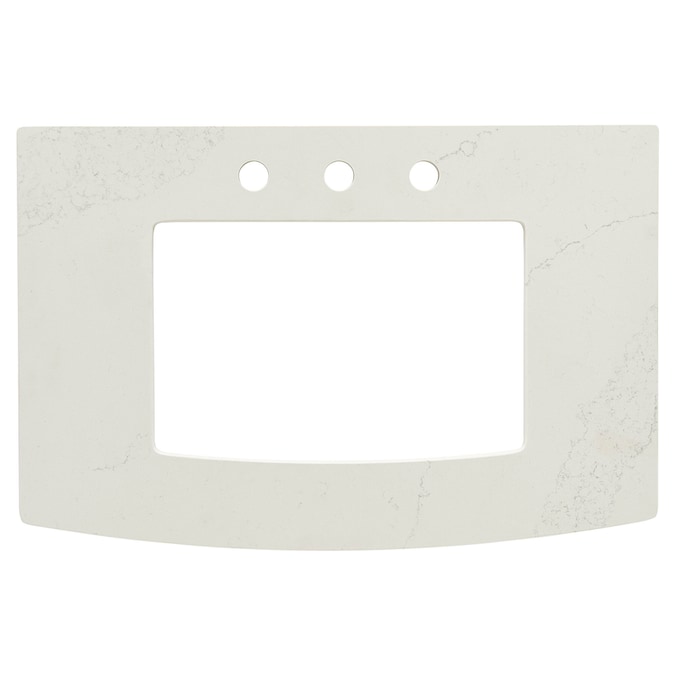 American Standard Townsend 30-in x 19-in White Quartz Drop-In Single Sink 3-Hole Bathroom Vanity Top