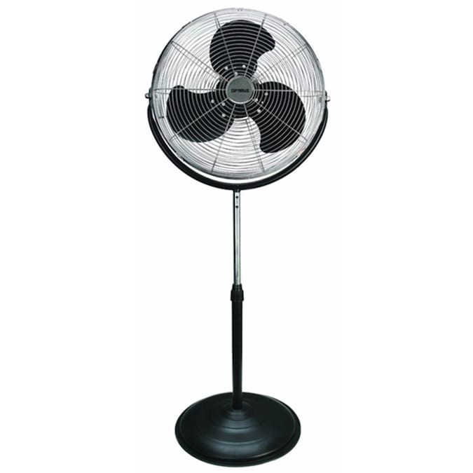 Optimus 18-in 120-Volt 3-Speed Indoor Black Pedestal Fan