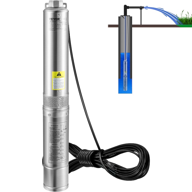 VEVOR 1/2-HP 230-Volt 28-GPM Stainless Steel Submersible Well Pump