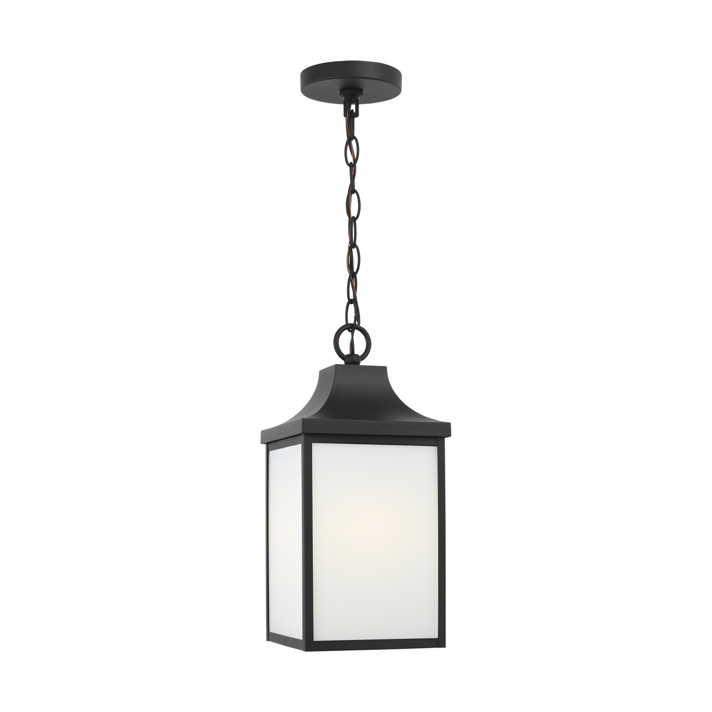 Say brook Textured Black Traditional Clear glass Geometric Mini Hanging Pendant light