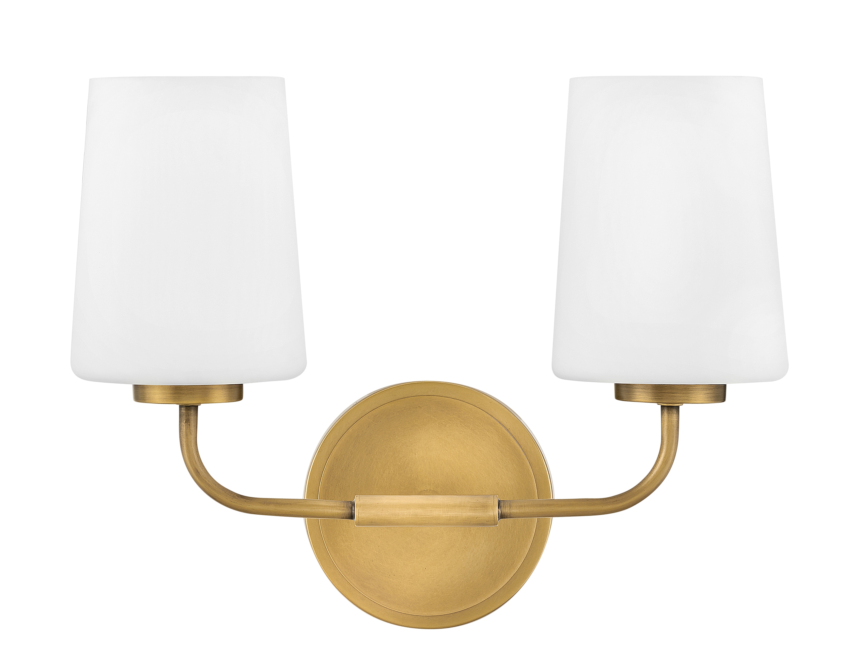 Kline 14.3-in 2 -Light Antique Brass Transitional Vanity light