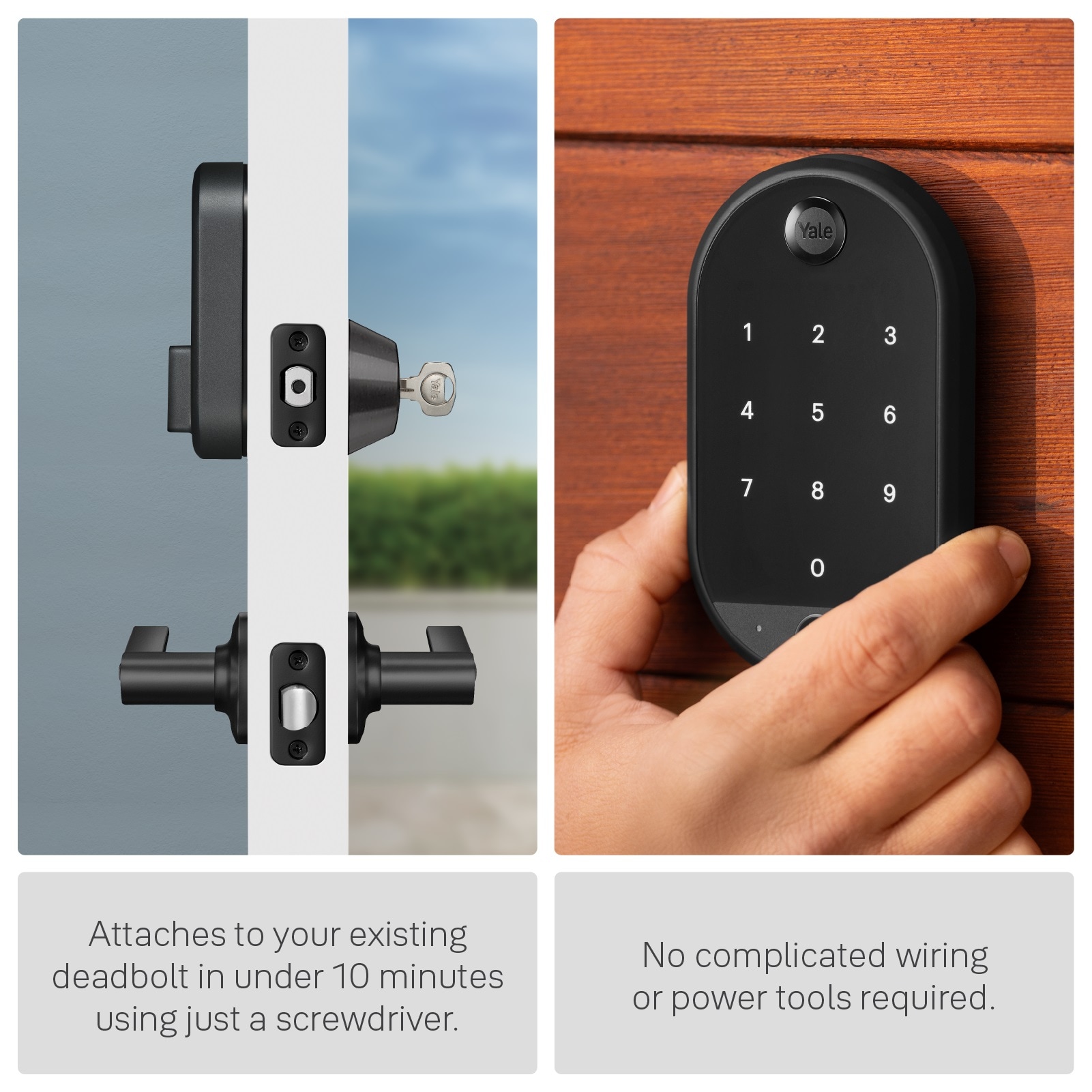 Approach Retrofit Bundle Silver Smart Lock Electronic Deadbolt with Wifi Bluetooth Fingerprint Touchscreen Keypad - Image 5