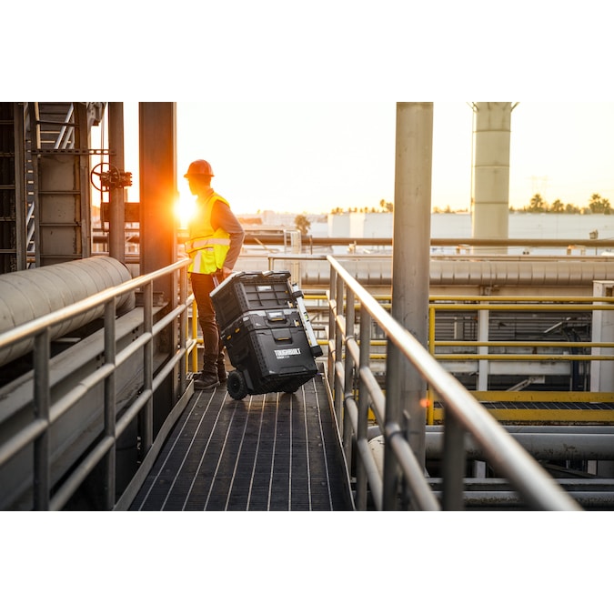 TOUGHBUILT STACKTECH 22.3-in W x 26-in H x 19.7-in D Black Plastic/Metal Rolling Tool Box - Image 13