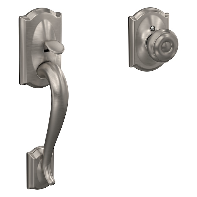 Schlage Camelot Satin Nickel Entry Door Handleset Knob