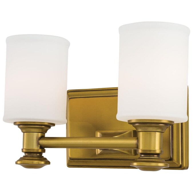 Minka Lavery Harbour Point 11.25-in 2-Light Gloss Gold Modern/Contemporary Vanity Light Bar
