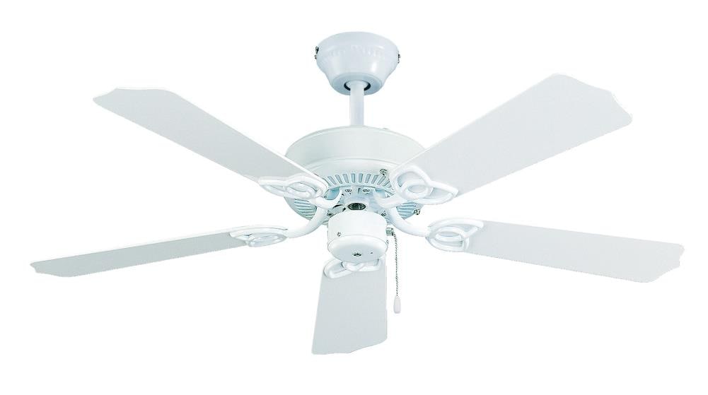 Sunset II 42-in Outdoor White with White Blades Ceiling Fan Light Kit Compatible ( 5 -Blade )